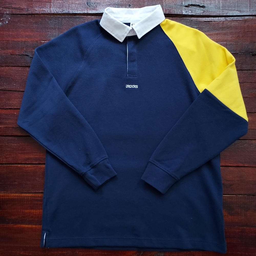 DC Shoes Droors Skateboarding Saxon Rugby Long Sleeve Shirt NWT Small